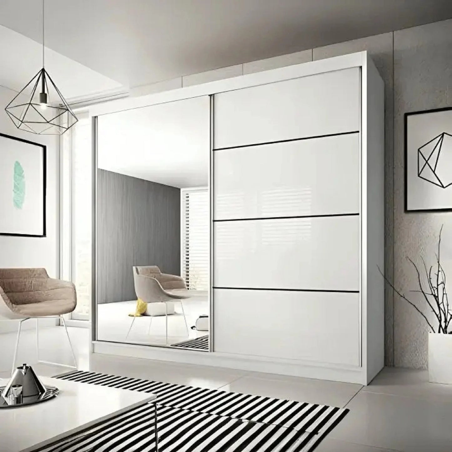 دولاب خشب ام دي اف، 200*60*220 سم