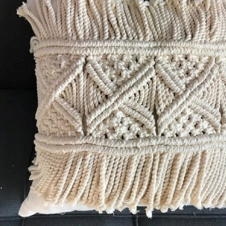 كوشن مكرمية قطن، 40*40 سم