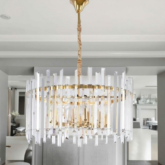 نجفة ستيل، 40*40 سم - ذهبي