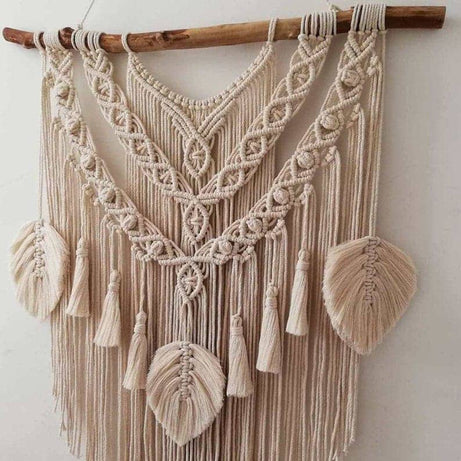 مكرمية حائط خشب، 80*90 سم