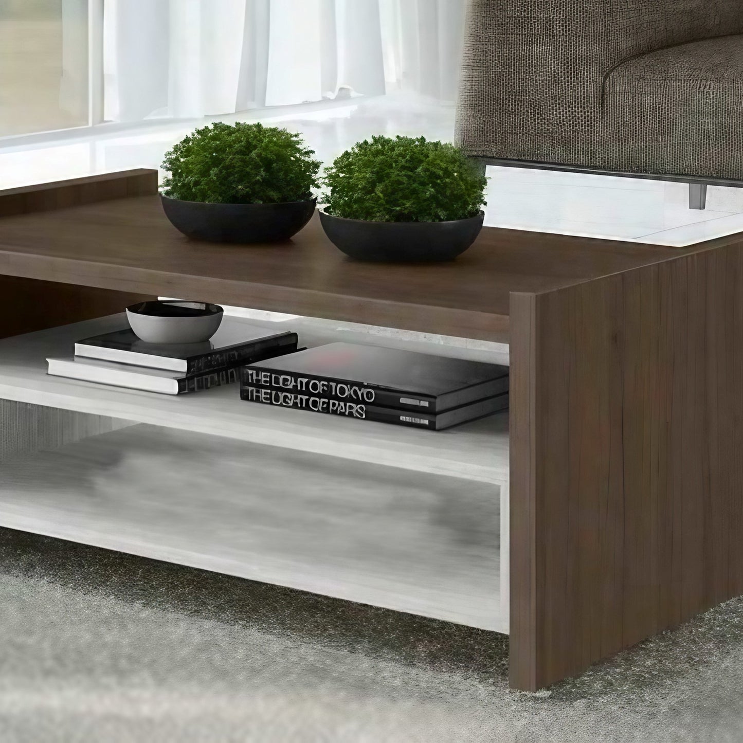 ترابيزة قهوة خشب ام دي اف أسباني، 100*50*45 سم