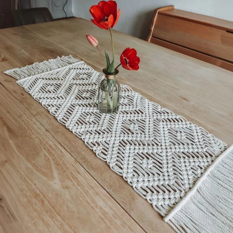 رانر مكرمية قطن، 40*120 سم