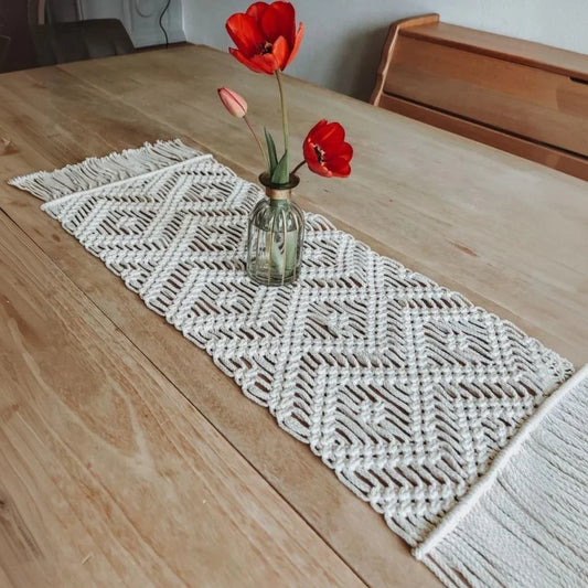 رانر مكرمية قطن، 40*120 سم