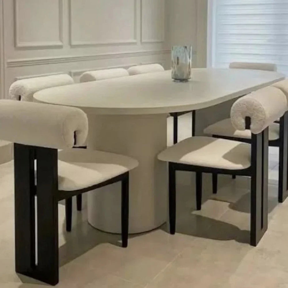 طقم سفرة خشب زان و كونتر، 7 قطع