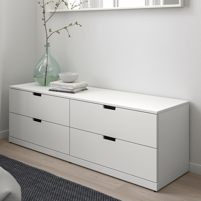 وحدة أدراج خشب ام دي اف، 110*40*50 سم