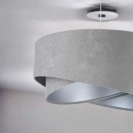 نجفة معدن، 70*50 سم - رمادي × فضي