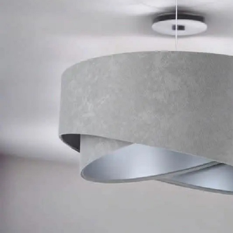 نجفة معدن، 70*50 سم - رمادي × فضي