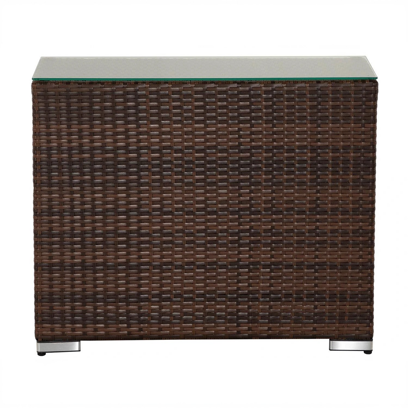 طقم للحدائق معدن و راتان، 3 قطع