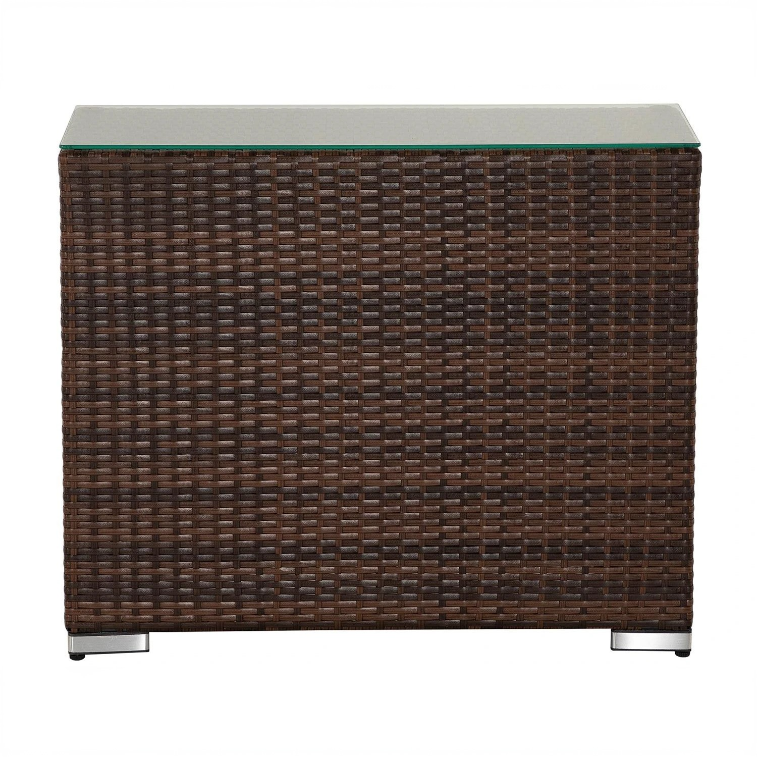 طقم للحدائق معدن و راتان، 3 قطع