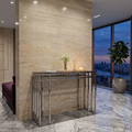كونسول ستيل بسطح زجاجي، 120*40*90 سم