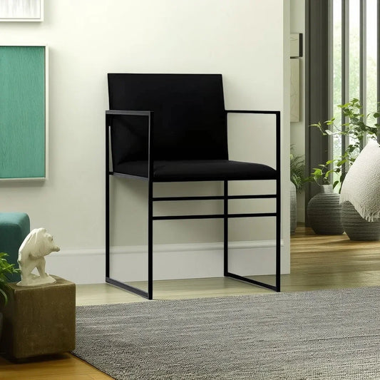 كرسي ستيل و جلد، 60*65*80 سم