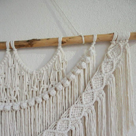 مكرمية حائط خشب، 120*100 سم