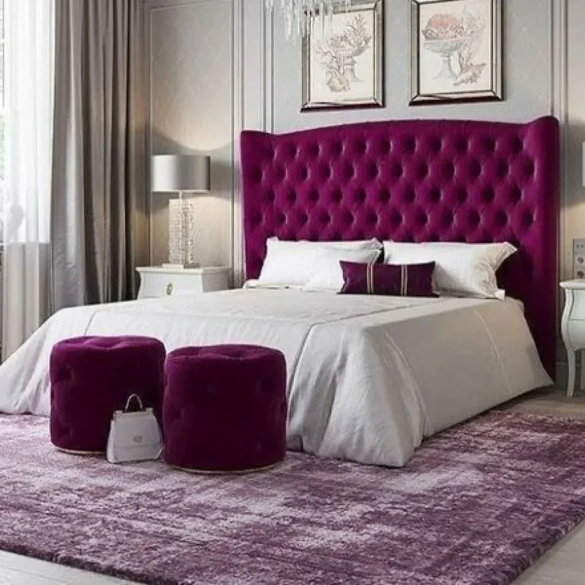 سرير كينج خشب ام دي اف وزان، 160*200*120 سم