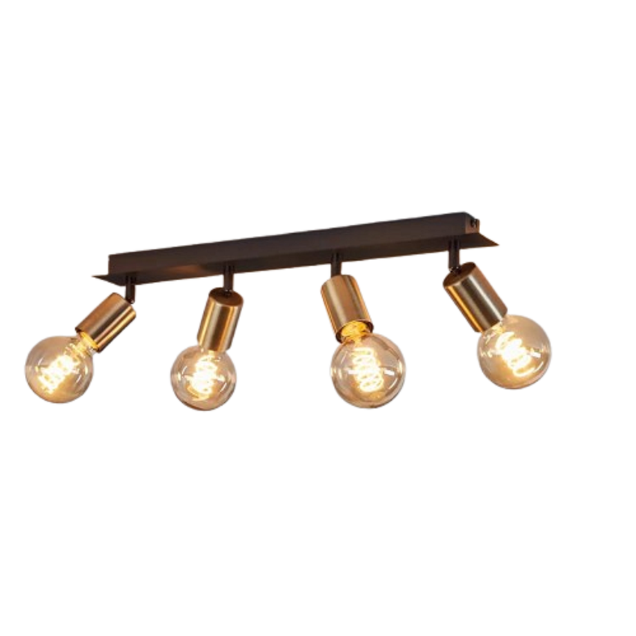 نجفة معدن، 10*25 سم - أسود*ذهبي