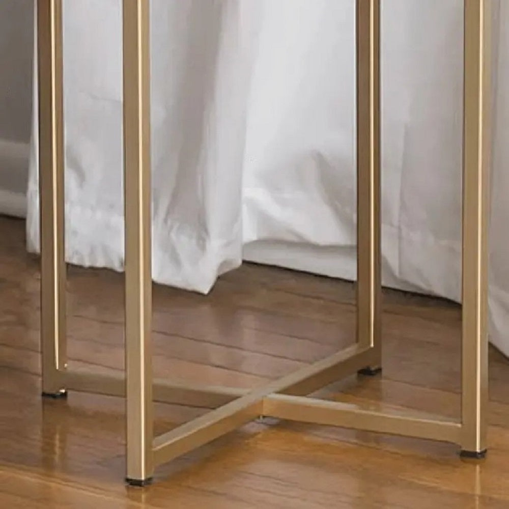 ترابيزة جانبية معدن بسطح جرانيت، 45*55 سم