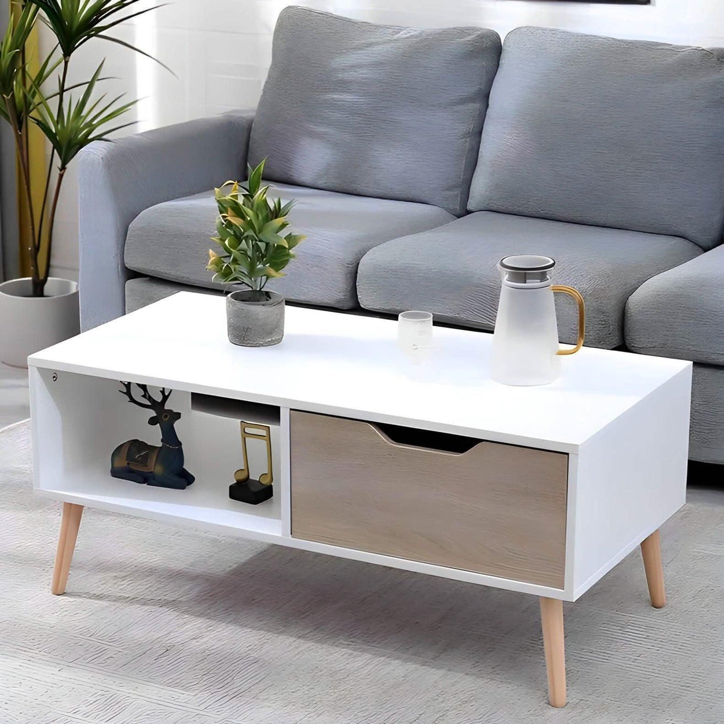 تسوق الأن من هومكس  ترابيزة قهوة ام دي اف 70*50*45 سم - HOM113 بأفضل سعر وأفضل جودة