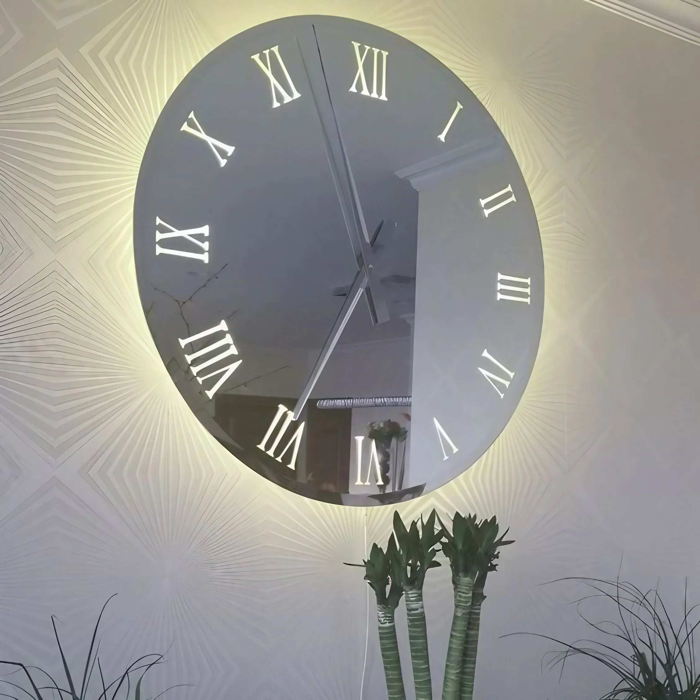 مرايا حائط ليد، 70*70 سم