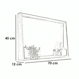 مرايا حمام خشب موسكي 70*12*45 سم - ROD16 - Homix