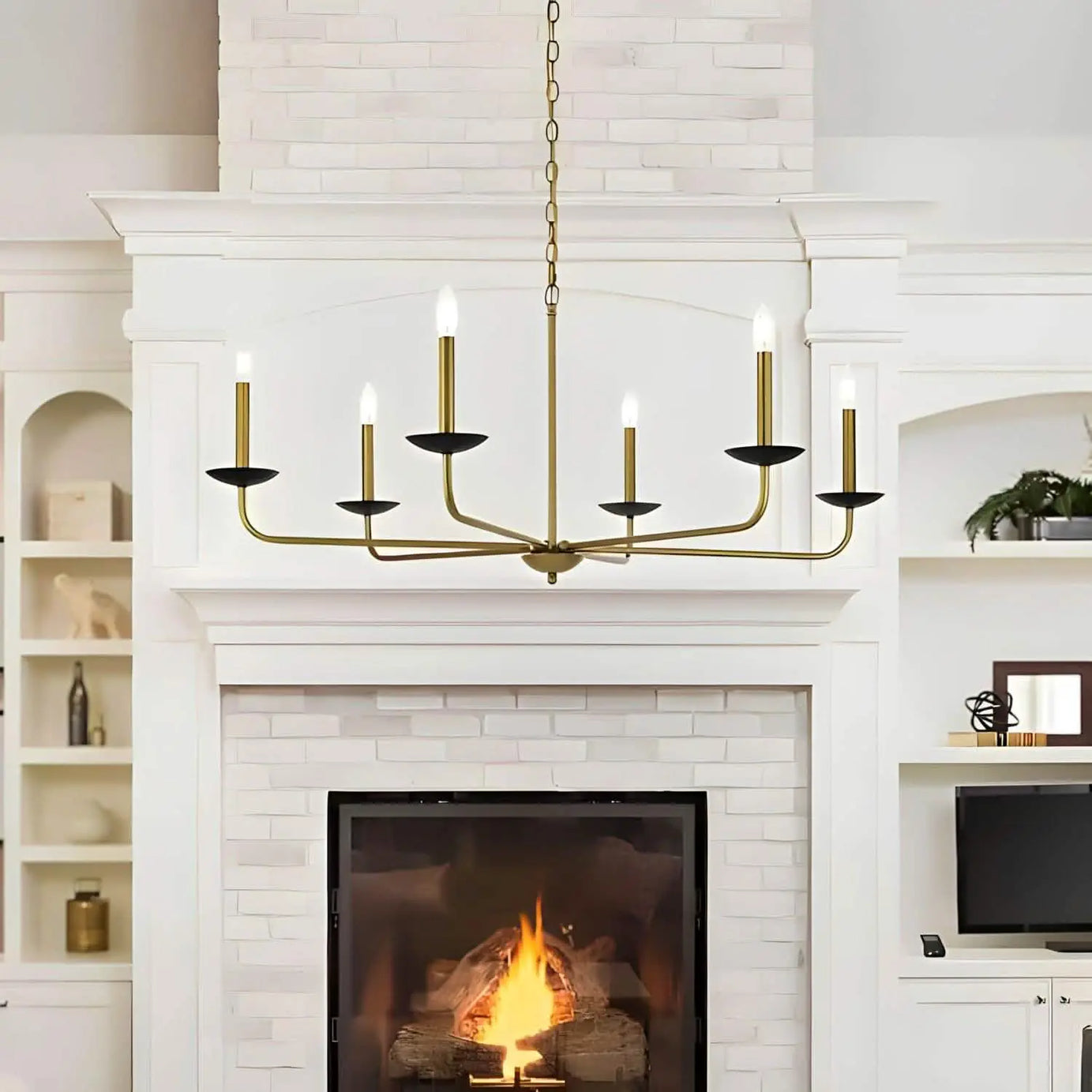 نجفة معدن و زجاج، 70*30 سم