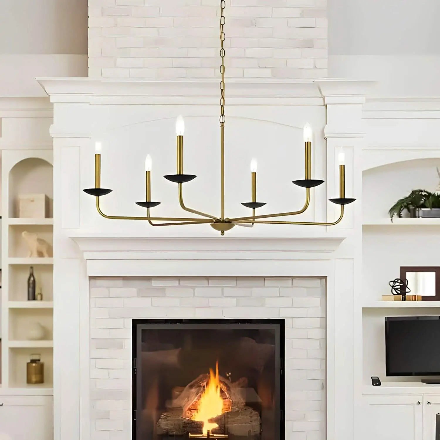 نجفة معدن و زجاج، 70*30 سم