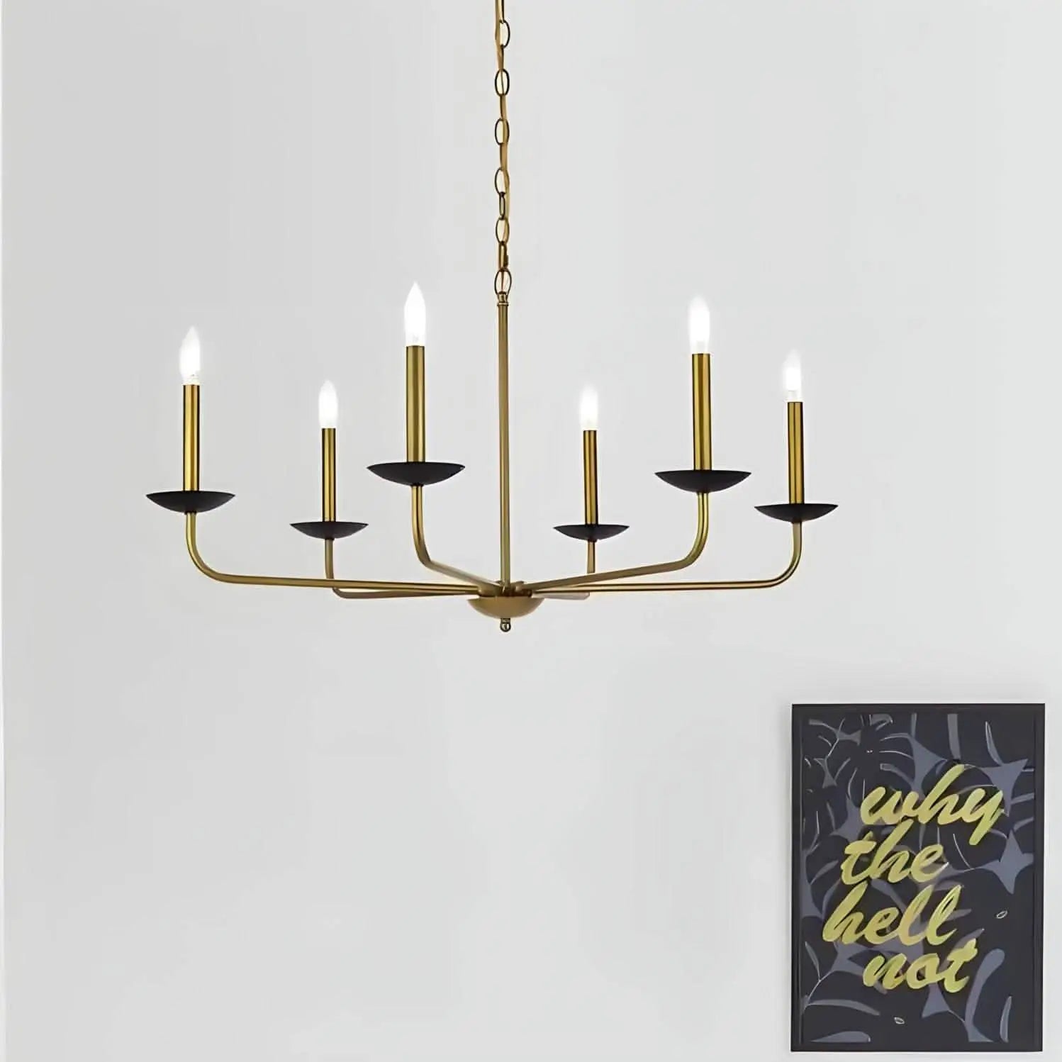 نجفة معدن و زجاج، 70*30 سم