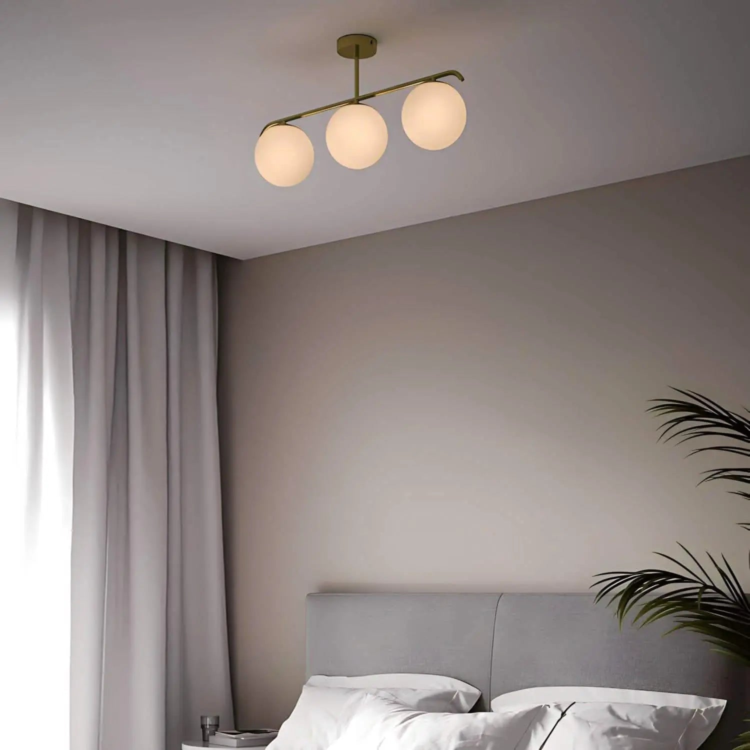 نجفة معدن وزجاج، 70*30سم