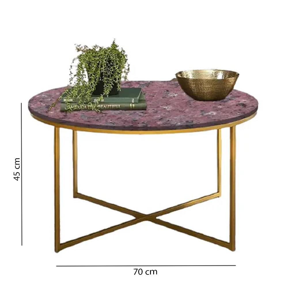 ترابيزة قهوة بسطح جرانيت 70*45 سم - LUS15