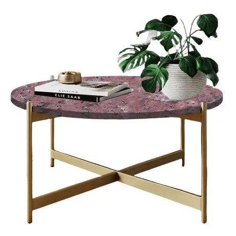 ترابيزة قهوة معدن بسطح جرانيت 70*50 سم - LUS26 - Homix