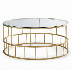 ترابيزة قهوة بسطح زجاج 70*50 سم - RON92 Royal Iron