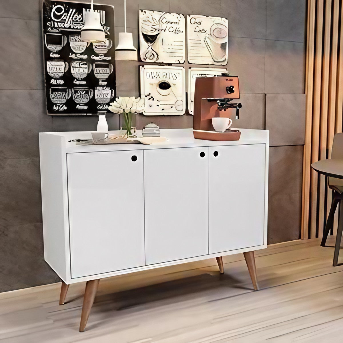 كوفي كورنر خشب ام دي اف، 120*40*90 سم