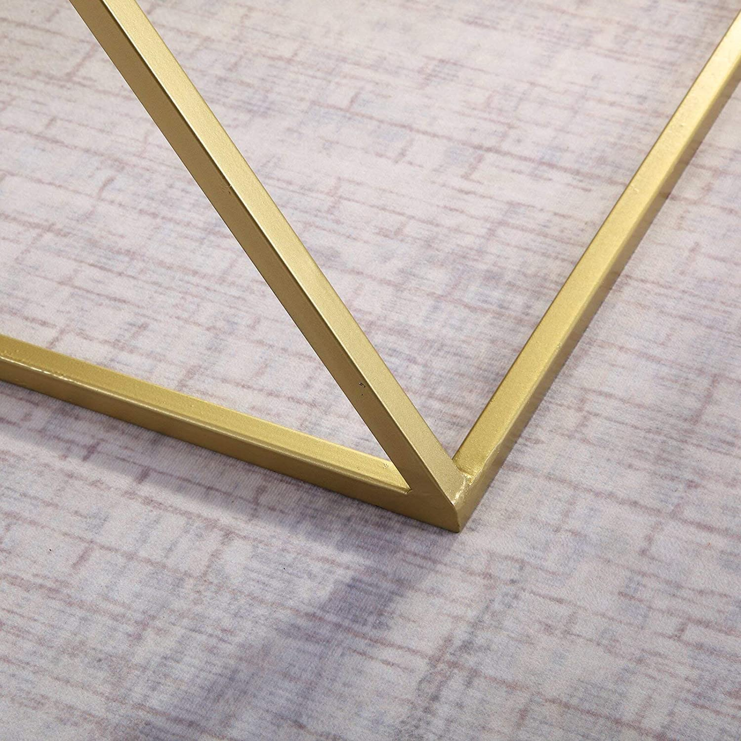 ترابيزة جانبية زجاج 30*30*60 سم - RON71 Royal Iron