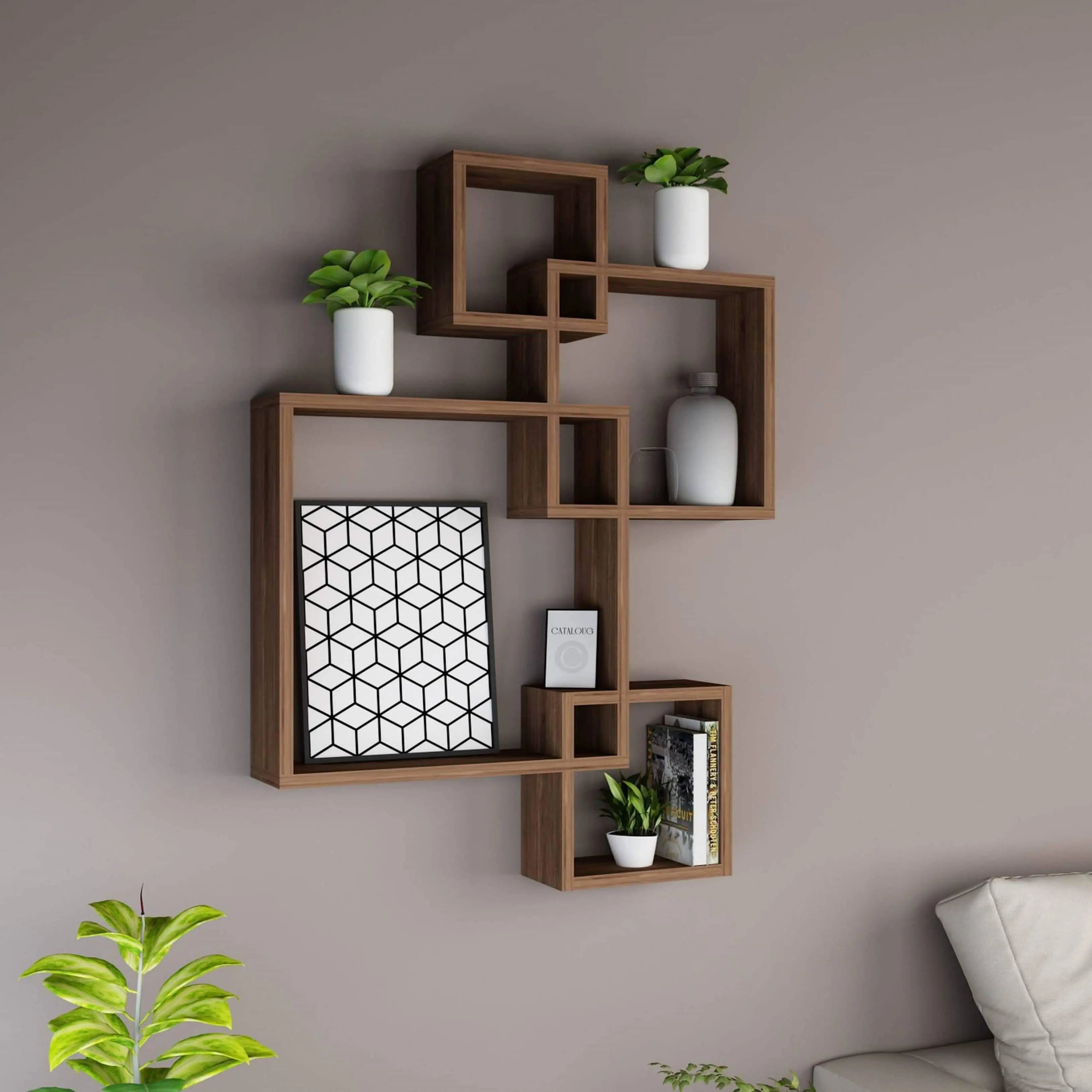 رف حائط ام دي اف، 72*12*110 سم