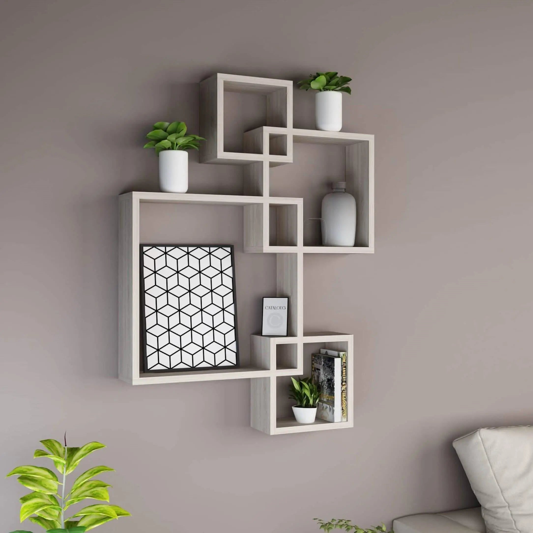 رف حائط ام دي اف، 72*12*110 سم