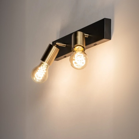 نجفة معدن، 10*25 سم - أسود*ذهبي