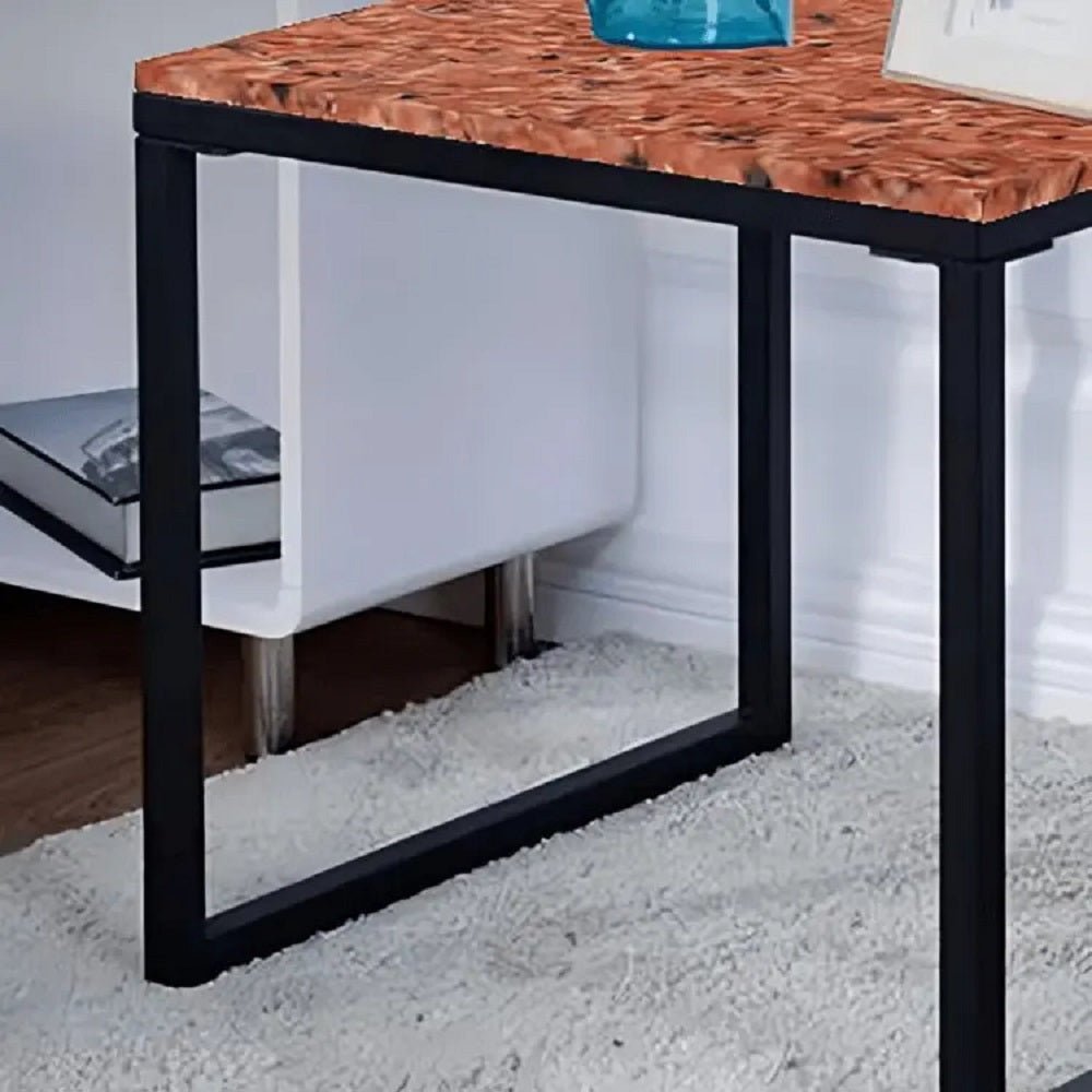 ترابيزة جانبية معدن بسطح جرانيت، 50*50*50 سم