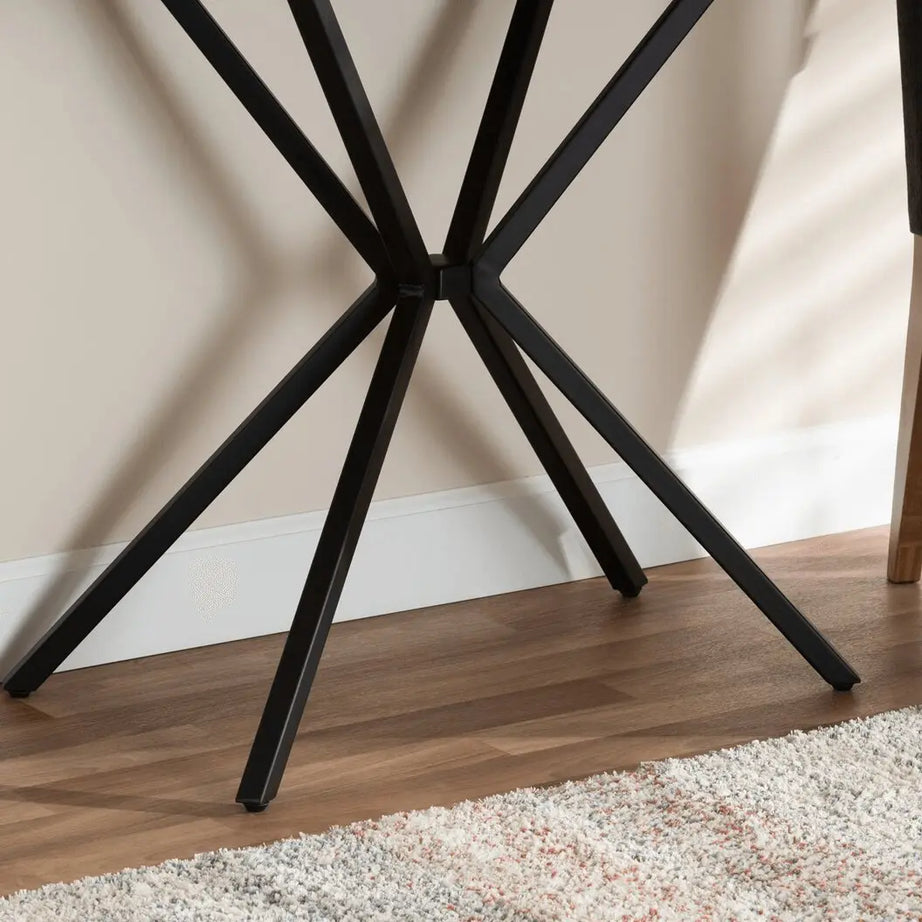 كونسول معدن بسطح خشب، 75*40*85 سم