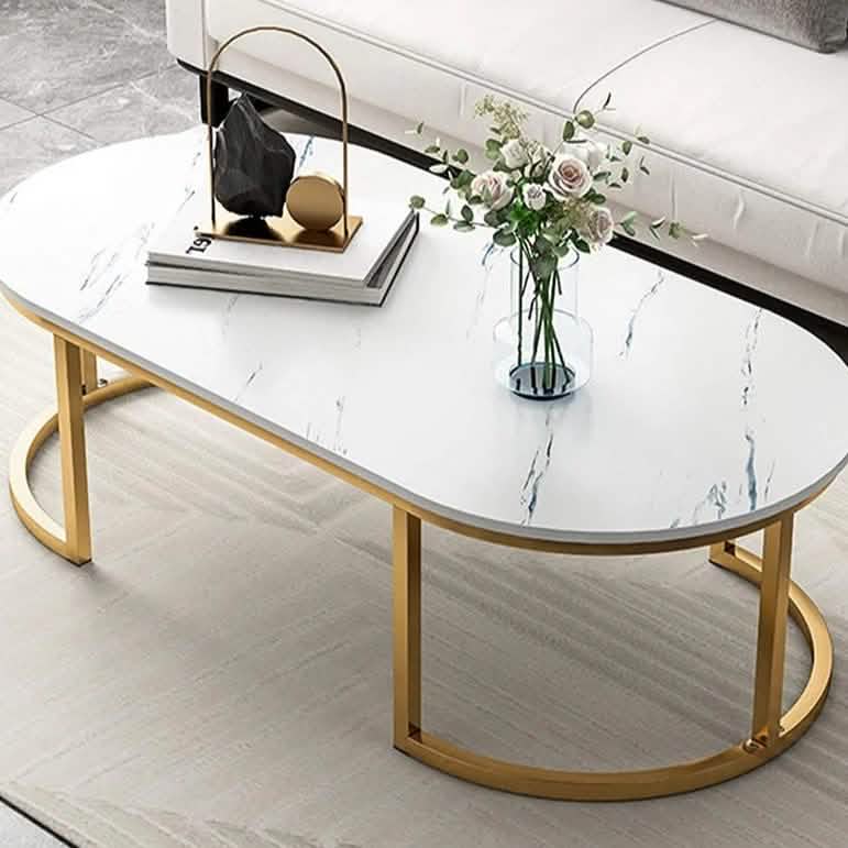 ترابيزة قهوة رخام كرارة 70*40*45 سم  - FAD98 Fouad Store