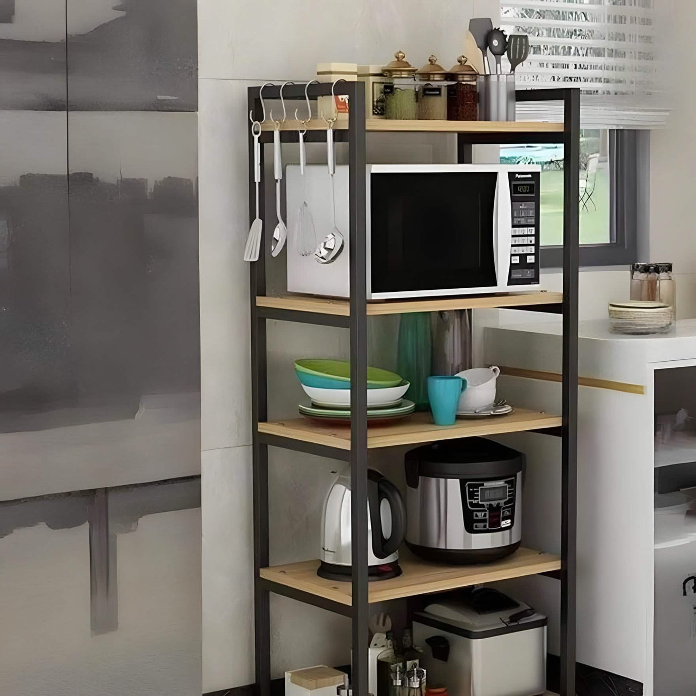 وحدة تخزين،معدن و خشب ام دي اف، 65*40*165 سم