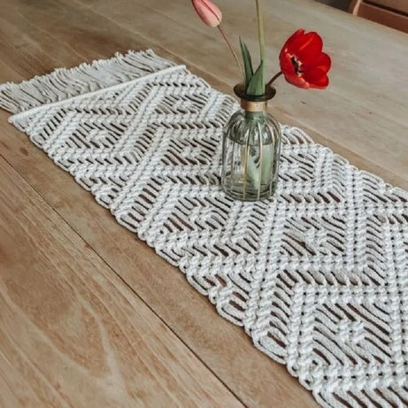 رانر مكرمية قطن، 40*120 سم