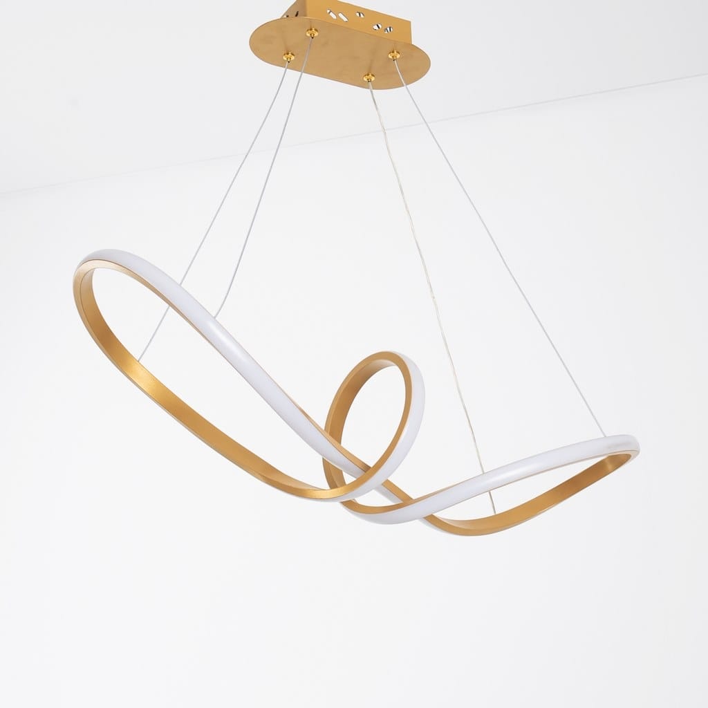 نجفة معدن - اكلريك، 60*60 سم- ذهبي