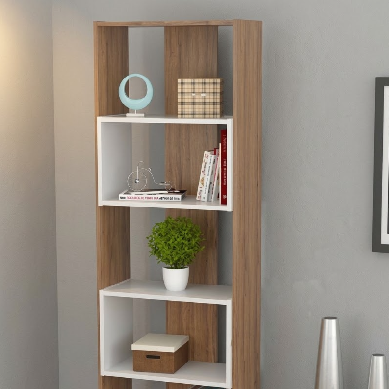 وحدة أرفف مكتبية خشب ام دي اف، 60*30*180 سم