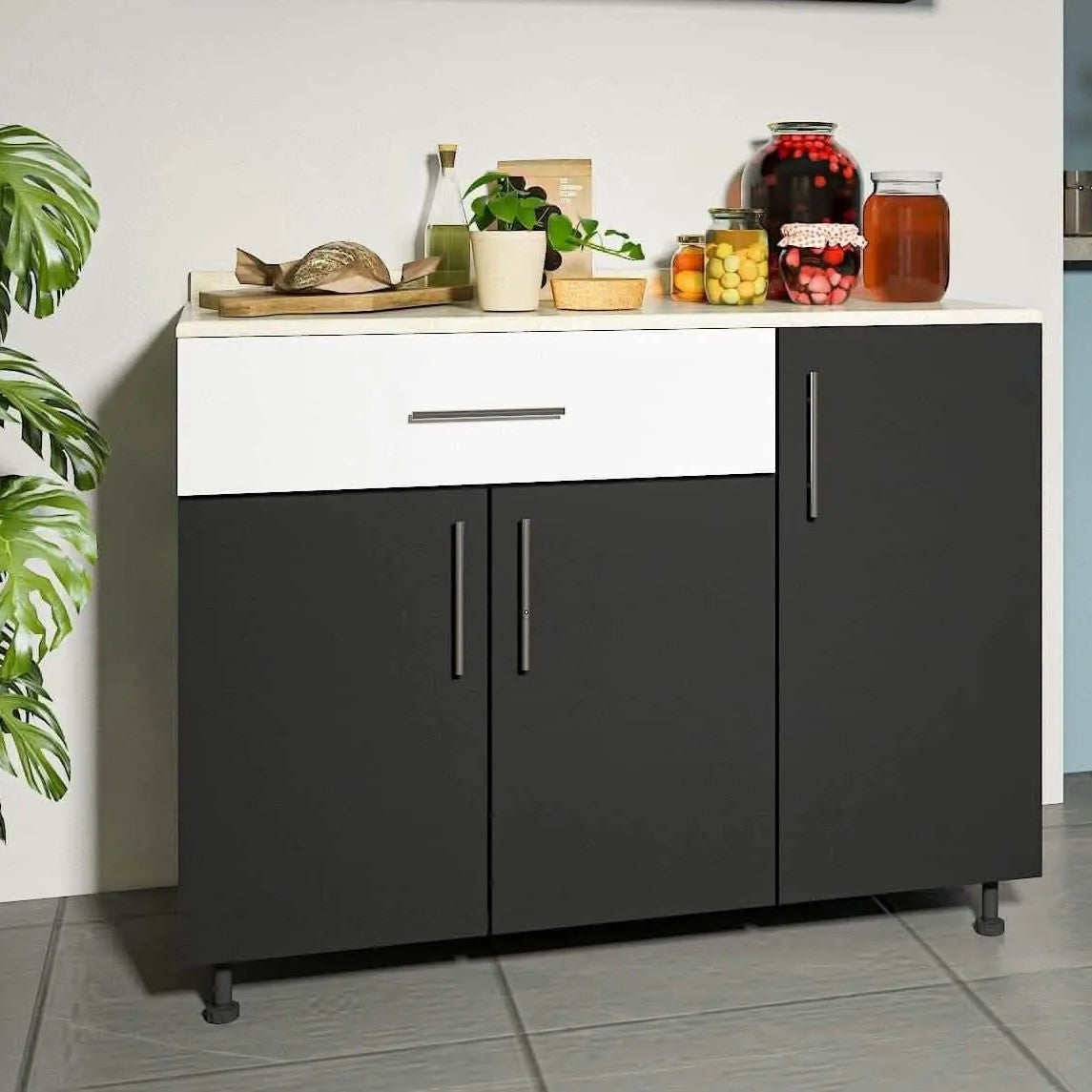 مطبخ خشب ام دي اف، قطعتين