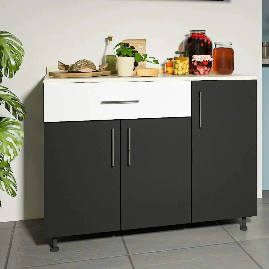 مطبخ خشب ام دي اف، قطعتين