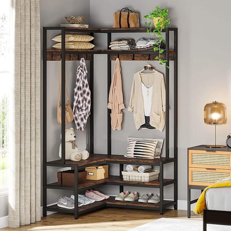 جزامة مع شماعة معدن 80*40*180 سم - STA120 - Homix