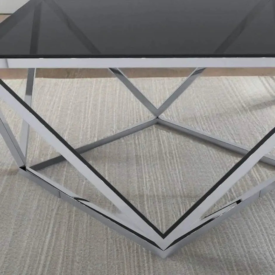 ترابيزة قهوة ستانلس ستيل 80*80*45 سم - RAX2 - Homix