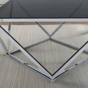 ترابيزة قهوة ستانلس ستيل 80*80*45 سم - RAX2 - Homix