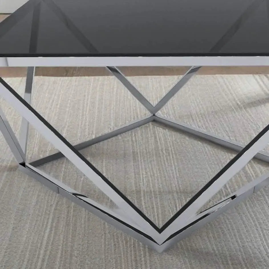 ترابيزة قهوة ستانلس ستيل 80*80*45 سم - RAX2 - Homix