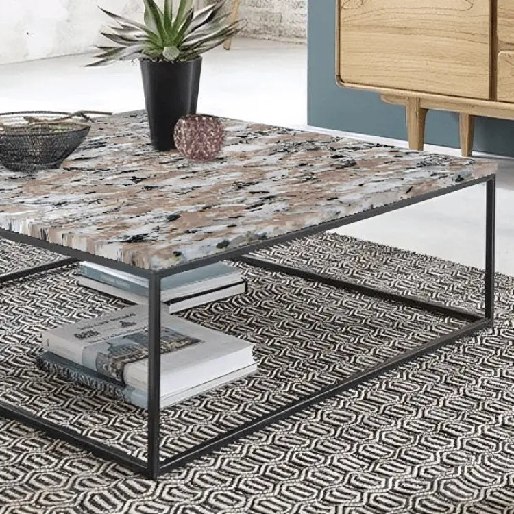 ترابيزة قهوة بسطح جرانيت 80*80*80*45 سم - LUS40 - Homix