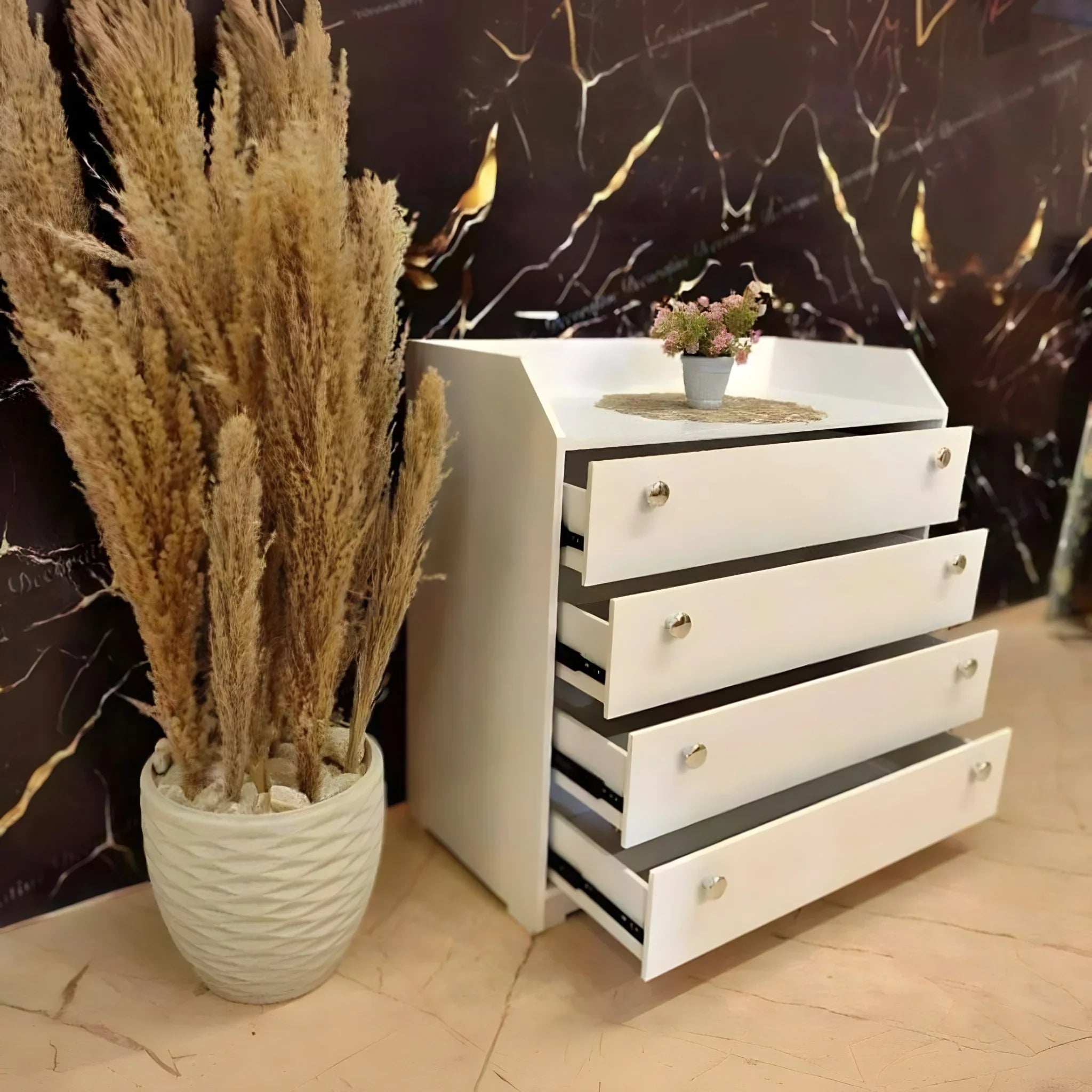 وحدة أدراج خشب ام دي اف، 80*40*80 سم