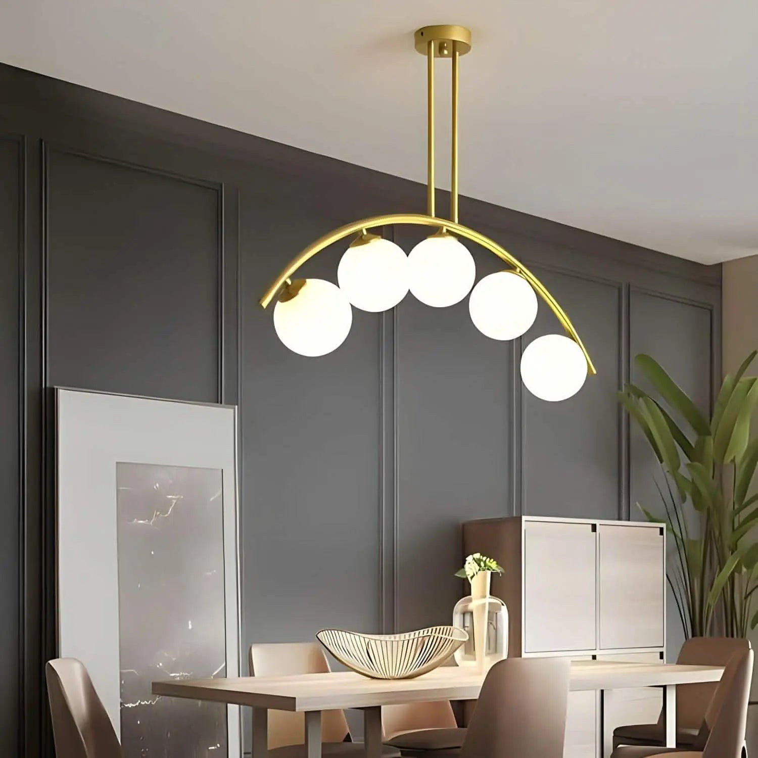 نجفة ستيل و زجاج، 81*55 سم